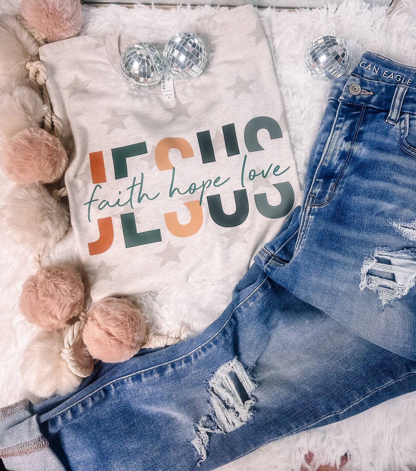 Jesus Faith Hope Love Graphic Tee